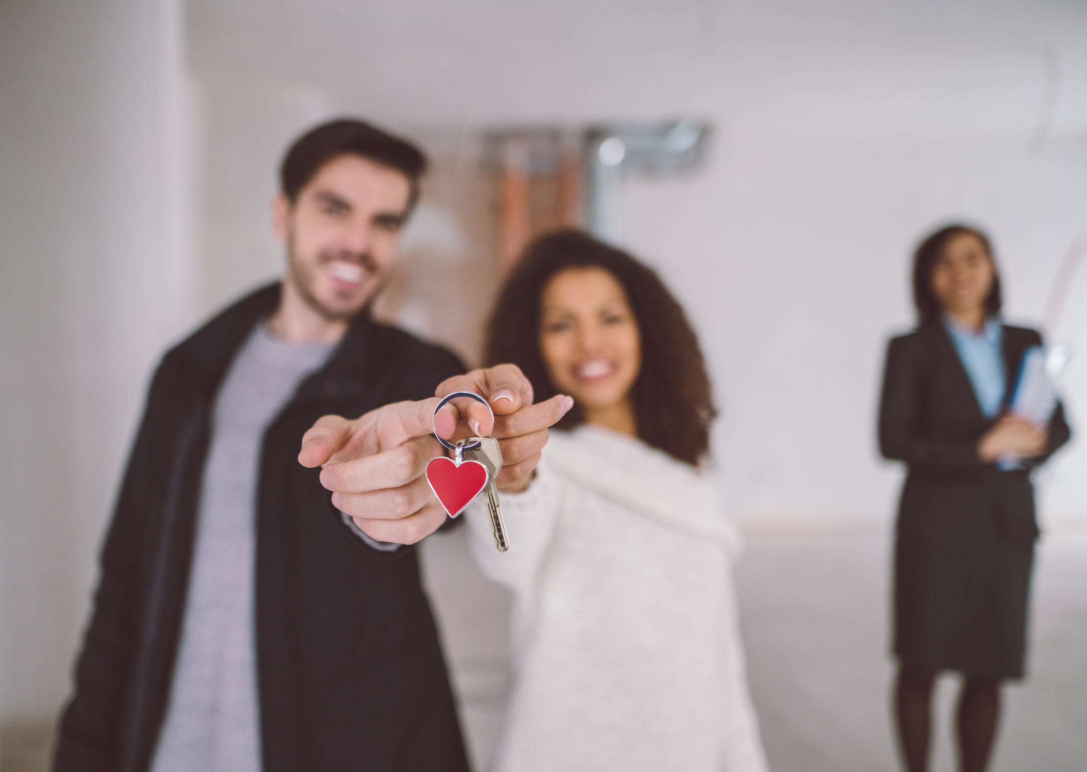 Couple buying new home